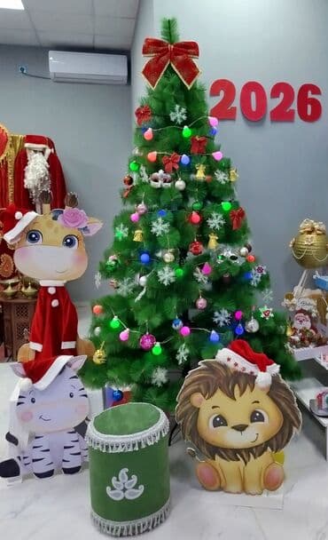 Yeni il dekoru və bəzək dəsti - Süni şam ağacı: sıx yaşıl budaqlar