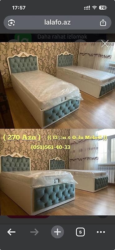 mebillər: Yeni, Təknəfərlik çarpayı, Bazalı, Matras ilə, Siyirməsiz, Rusiya — 1