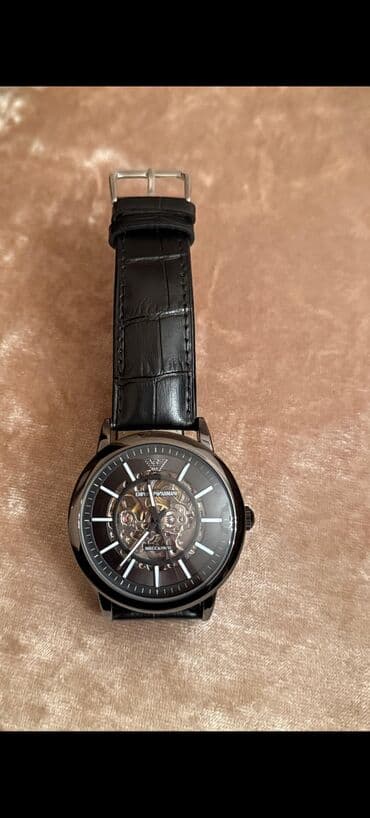 bmw 5 серия 528e at: Yeni, Qol saatı, Emporio Armani, rəng - Qara — 4