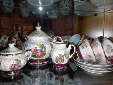 продам ворота бу: Чайный набор, Мадонна, 6 персон — 4