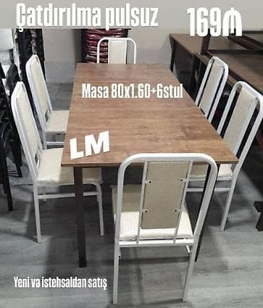 balkon stol stul: Bağ mətbəx və eyvanlarınız üçün Masa dəstləri Masa + 6 Stul. Qiymət — 1