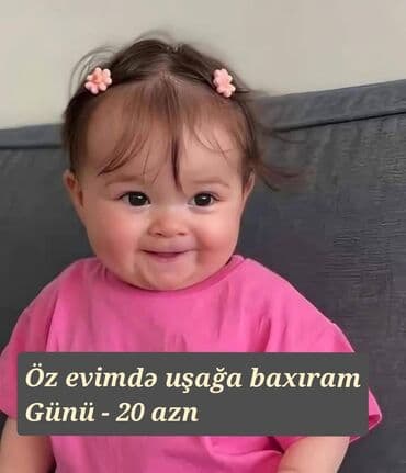 qız ucun: Öz evimdə uşağa baxıram. günü 20 azn. uşaqları çox sevirəm. onlarla — 2