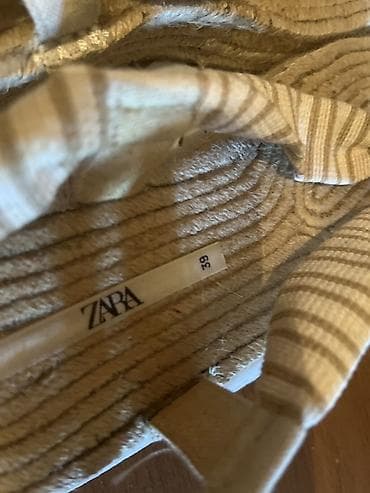 Basanoşka və səndəllər: Zara, Ölçü: 39, rəng - Bej, Yeni — 2