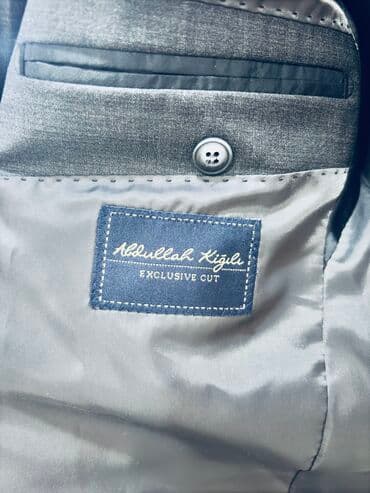 джинсовые мужские костюмы: Мужской костюм, Демисезон, Kiğılı, 3XL, цвет - Серый — 2