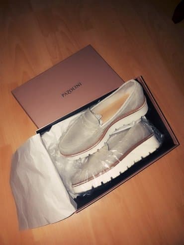 şnurlu qadın mokasinləri: Туфли кожанные итальянские carlo pazolini, размер 39 — 2