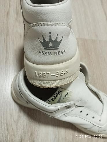 Белые, кожаные кросовки новые Ağ rəngli unisex idman ayaqqabısı - — 3