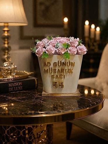 novruz bayramı paltarı: Hədiyyəlik dekorativ güllər – fərdi yazılı kompozisiyalar - — 1