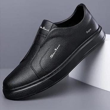 Kişi slip-on ayaqqabısı – qara rəng razmer 39-44 - Üst material
