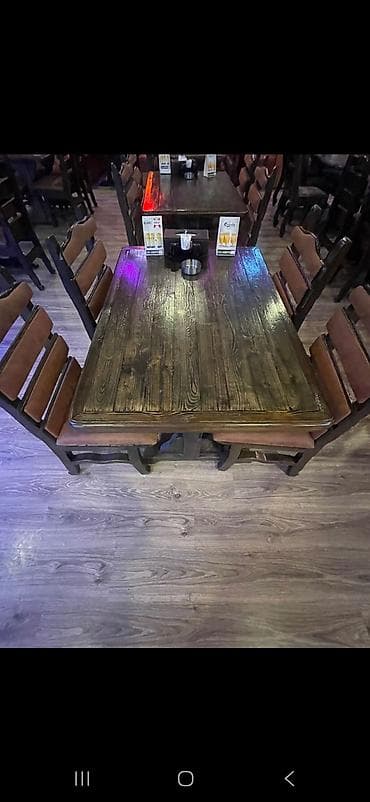 kafe ucun stol stullar: Masa dəsti.*SEVA XIRDALAN* Restoran, pub, KAFE ucun 8 dest masa dəsti — 2
