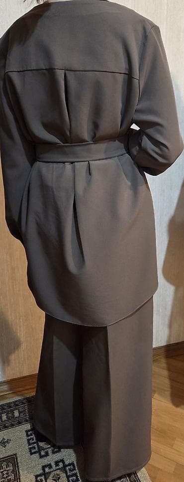 mini qelyan: Qadın kostyumu - Rəng: Karamel kapuçino - Üst: uzunqol kimono — 8