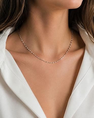 Бижутерия: Minimalist gümüş boyunbağı - Material: gümüş 925 əyyarlı - Dizayn — 1