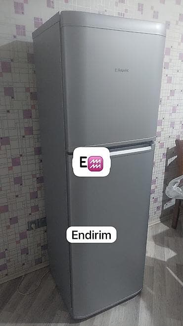 metbex qaz: İşlənmiş 2 qapılı Hotpoint Ariston Soyuducu Satılır, rəng - Gümüşü — 1