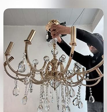 listur sekilleri: Çılçıraq, 8 lampa, Metal — 1