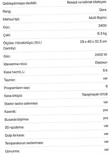 delonghi: De’Longhi MultiFry – Multikooker və isti hava fritürü Xüsusiyyətlər — 5