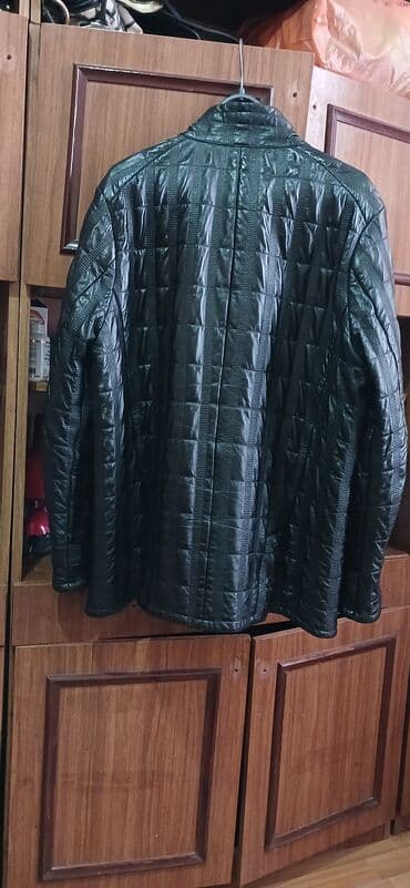 Другая мужская одежда: Мужская куртка, Кожаная, Зимняя, 2XL — 4