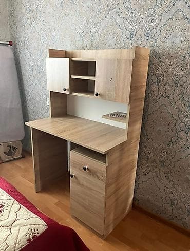 ucuz stol: Düz masa, Polkalı, Siyirməli, Teksturalı laminat — 1