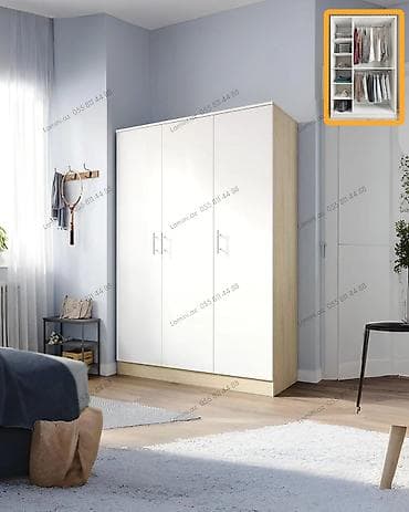 3 Qapılı Dolab Geyimlərinizi nizamlı saxlamaq üçün ideal, geniş — 1