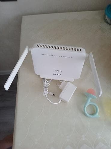 komputer setup: Nokia Wi‑Fi router - Rəng: ağ - İki xarici antena – siqnalın daha — 2