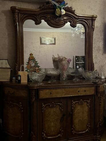 Məişət məhsulları: Klassik üslubda zövqlü qonaq otağı dəsti - Material: təbii ağac — 2