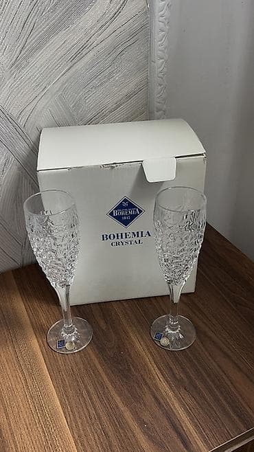 karacadan alınıb: Qədəhlər, Xrustal, 6 ədədli dəst, Çexiya — 2