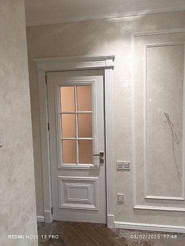 Şüşəli daxili qapı - Stil: Klassik dizayn, yuxarı hissədə 6 bölməli — 3