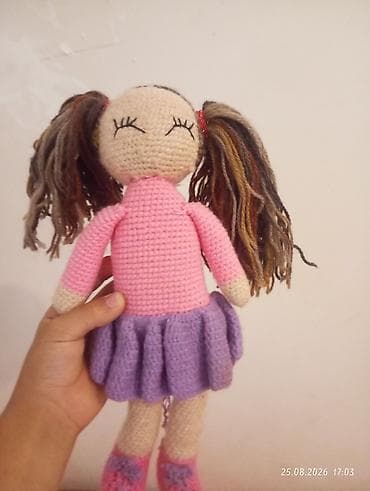 qurbağa yumşaq oyuncaqlar: Əl işi amigurumi kukla - Material: Yumşaq akril ip və toxuma — 2