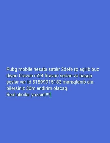 Аудиотехника: PUBG MOBİLE HESABI endirim olacaq!! — 1