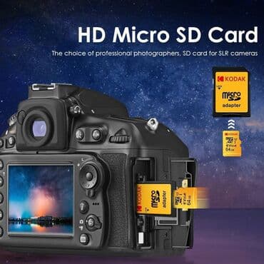 Sürətli Kodak 64GB Micro SD və SD V30 kartları !!! Rəsmi Kodak Ən ucuz
