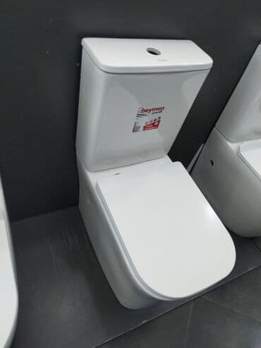 ucuz unitaz: Ağ rəngdə, Beymen markalı unitaz. Hamam və tualetlərdə istifadə üçün — 1