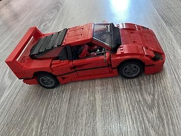 panda oyuncaq: LEGO ilə yığılmış qırmızı superkar maketi - Ölçü: təxminən 1:12–1:14 — 2