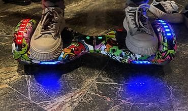 adaptorlar: Qraffiti dizaynlı 2 təkərli hoverboard (self-balancing skuter). Heç — 4