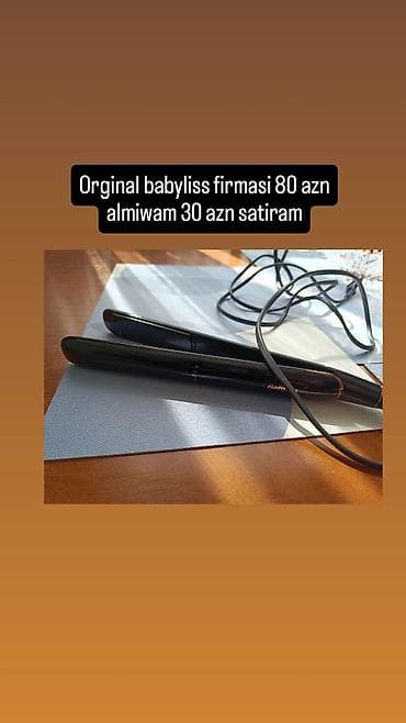 Babyliss saç düzlədici

- Brend: Babyliss (orijinal)
-