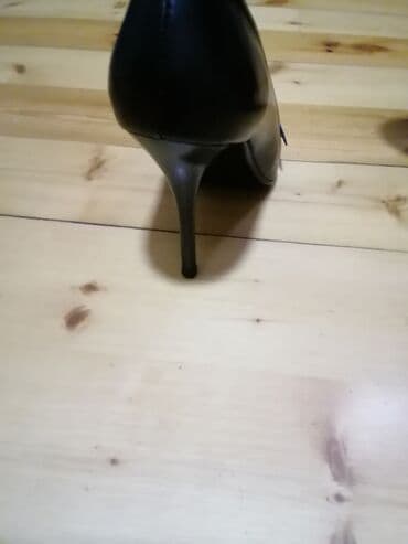 зеленые туфли: Туфли, Размер: 36, цвет - Черный, Б/у — 3