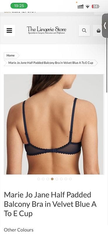 alt geyim: Marie Jo Jane Half Padded Balcony Bra – Velvet Blue - Model: Jane — 7