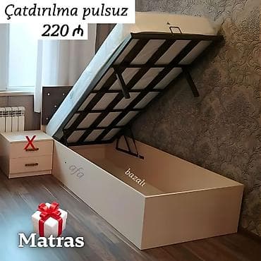 islenmis matras: Yeni, Təknəfərlik çarpayı, Bazalı, Matras ilə — 1