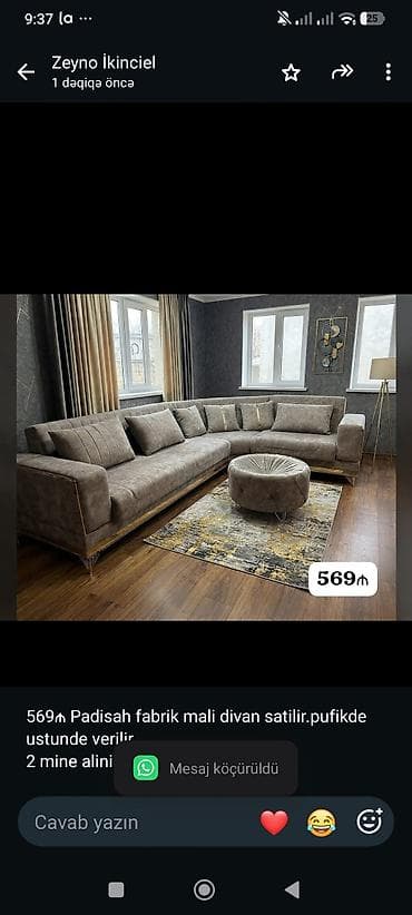 pufik divan: 569₼ Padisah fabrik mali divan satilir.pufikde ustunde verilir. 2 — 1
