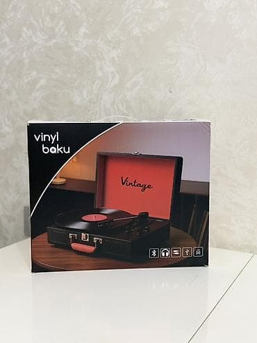 Vinyl Baku “Vintage” portativ qrammofon - Retro çamadan dizaynı — 5