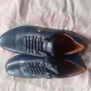 синие мужские туфли: Mavi rəngli kişi ayaqqabısı - Stil: gündəlik/klassik krossovka tipli — 10