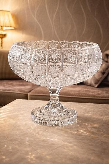 ✨Bohemia Crystal Meyvə Qabı – Parlaq və Lüks! (ayaqlı)✨ 💎 Əvvəl 100