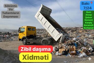 Yuklerin dasinmasi Təmir Tikinti Tullantilantilarin (Zibil)