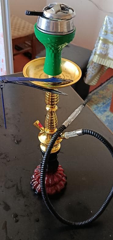 misir qəlyan: Qalaylı, kompakt ölçülü nərgilə dəsti - Materiallar: metal gövdə — 1
