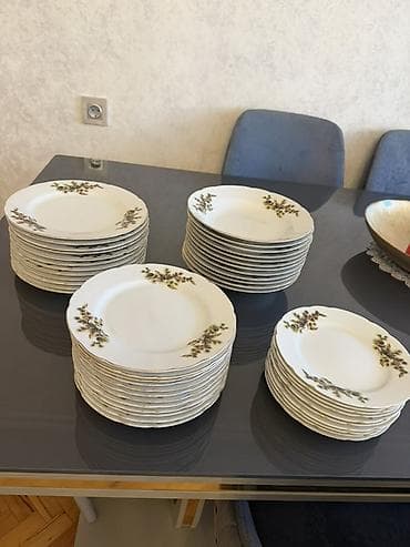 serviz qab: Nahar dəsti, rəng - Ağ, Farfor — 2