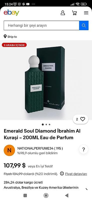 parfum renata: Emerald Soul Diamond – 200 ml Eau de Parfum Men cəmi 100 manata — 1