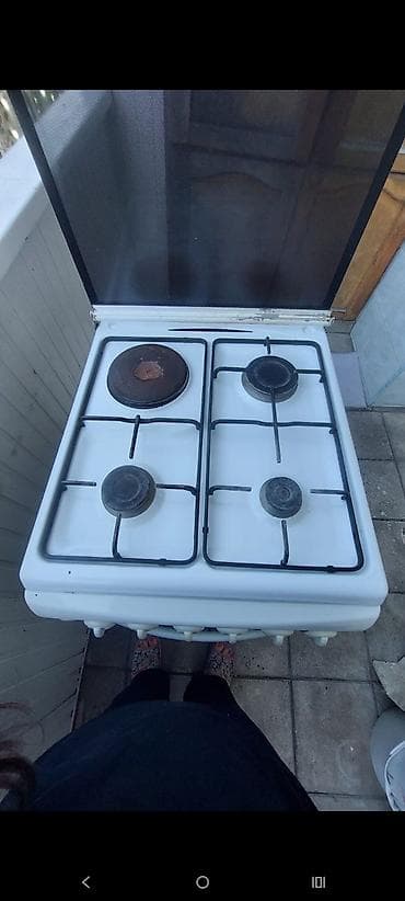 mətbəx qaz peci: Qaz sobası Ayrıca dayanan, 4 gözlü, İşlənmiş — 1