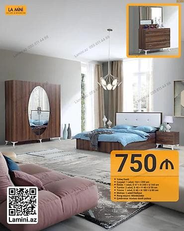 Yataq Dəsti – La Mini Tərkibi və ölçülər: - Çarpayı: 1 ədəd, 160 ×