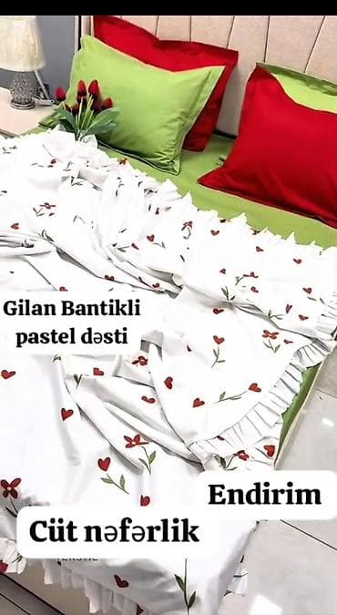 bambu tekstil: Divan üçün rəng - Göy Yataq örtüyü — 10