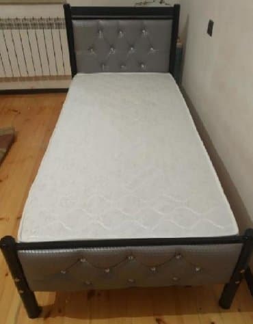 dəmir carpayı: Yeni, Təknəfərlik çarpayı, Bazasız, Matrassız, Siyirməsiz, Azərbaycan — 1