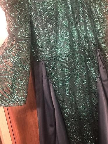 etekler: Zümrüd-yaşıl rəngdə ziyafət/libas,hicabli xanimlar yashil bodyle — 1