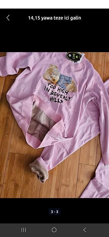 İsti ev geyimi dəsti – yeniyetmələr üçün - Ölçü: 12–15 yaş (etiketdə — 2