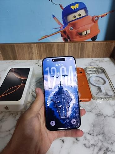 mini pc computer: IPhone 16 Pro, 256 GB, Desert Titanium, Face ID, Simsiz şarj — 1